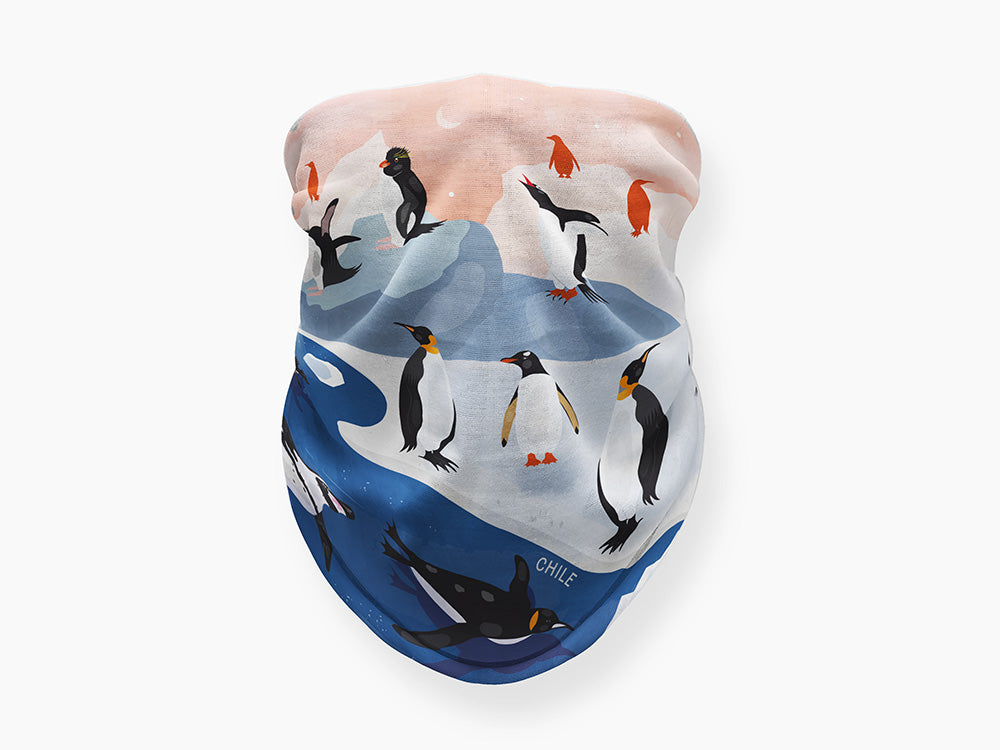 Bandana Pingüinos y Atardecer