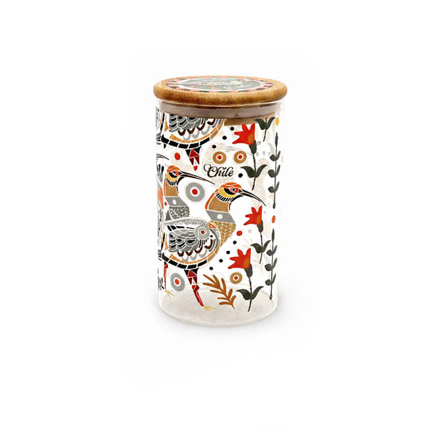 Frasco de Vidrio Decorativo Bandurrias