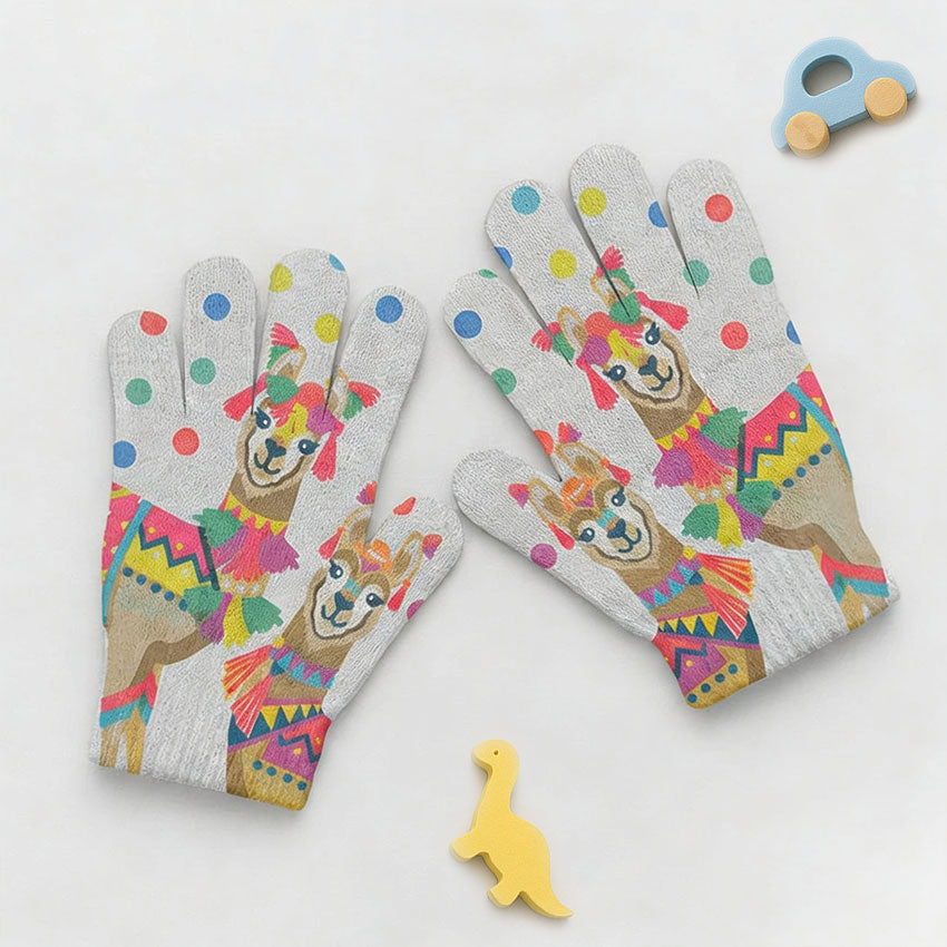 Guantes Print Infancia Llamita Andina