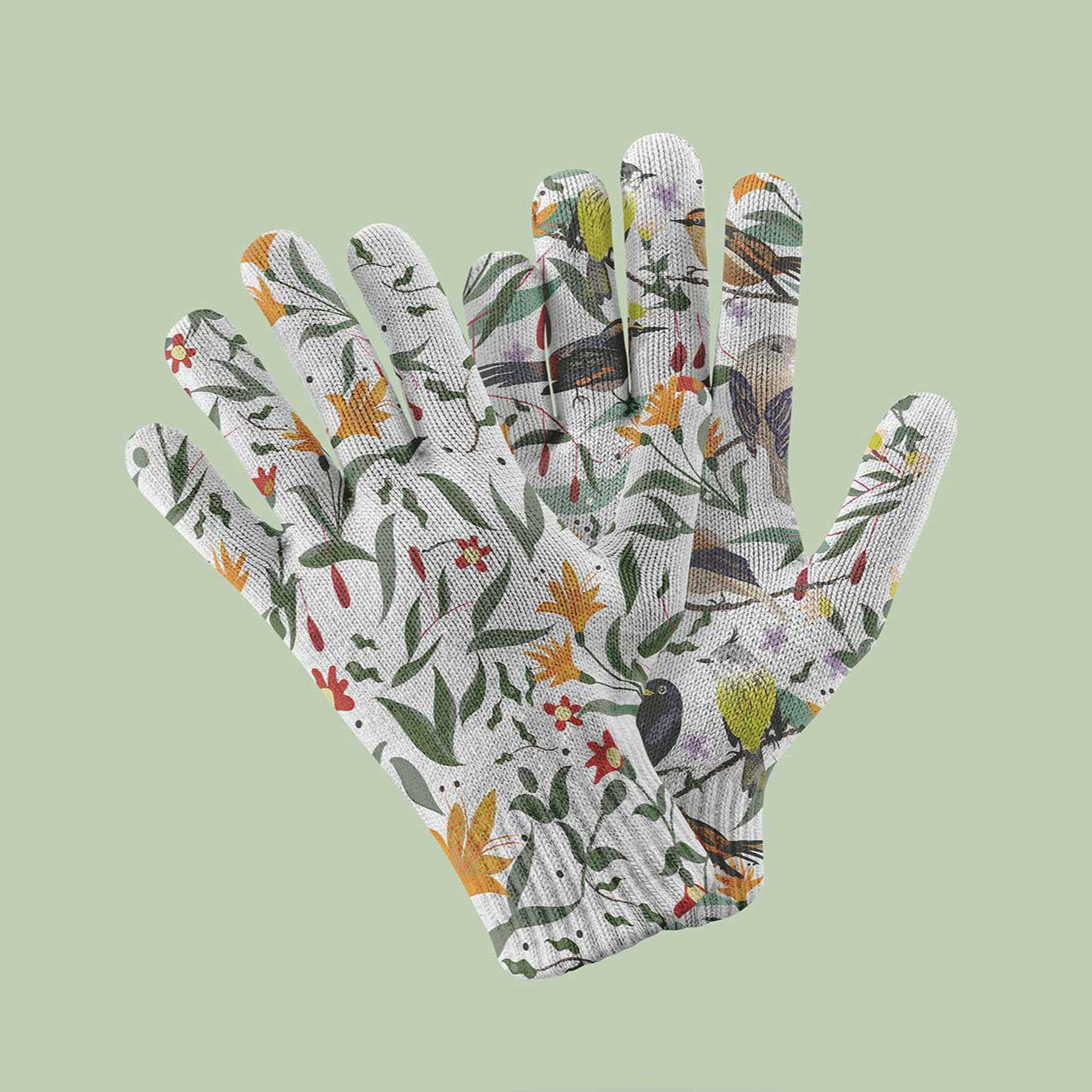 Gloves Small Birds of Chile - Double Design