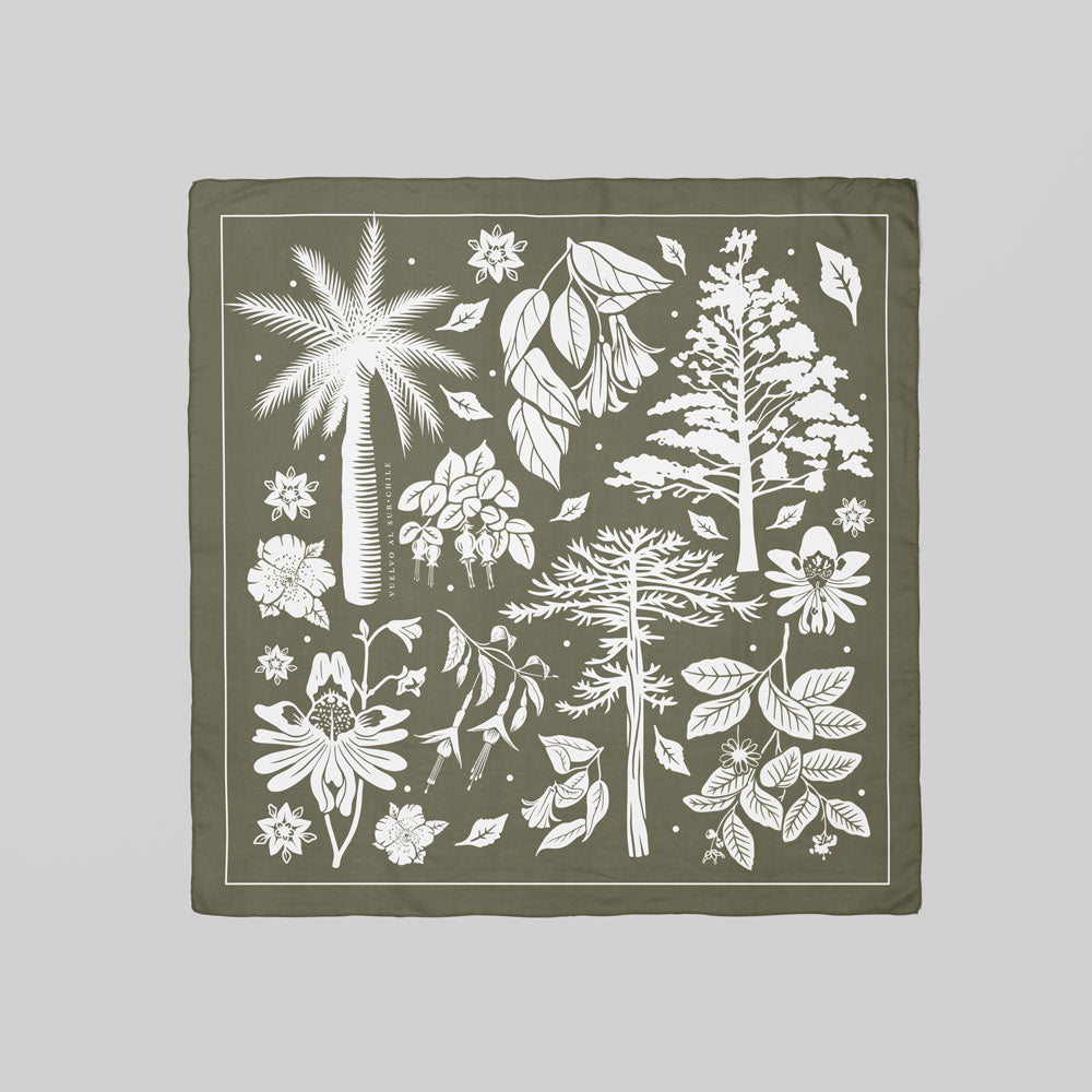 Maxi Pañuelo Paisaje Chileno Verde