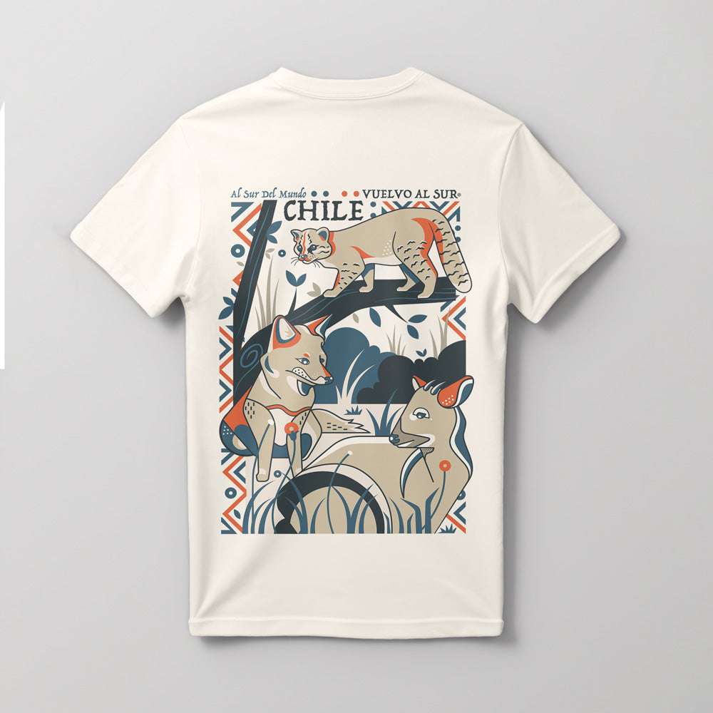 Polera Hombre Bosques de Chile Espalda