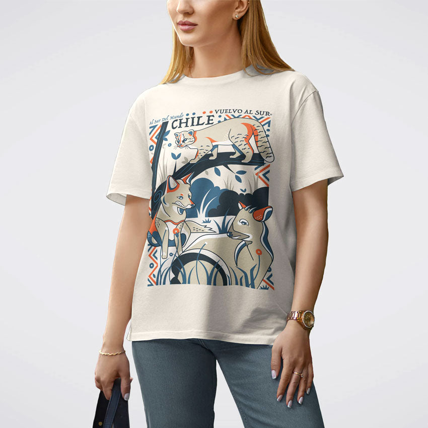 Polera Mujer Bosques de Chile Frente