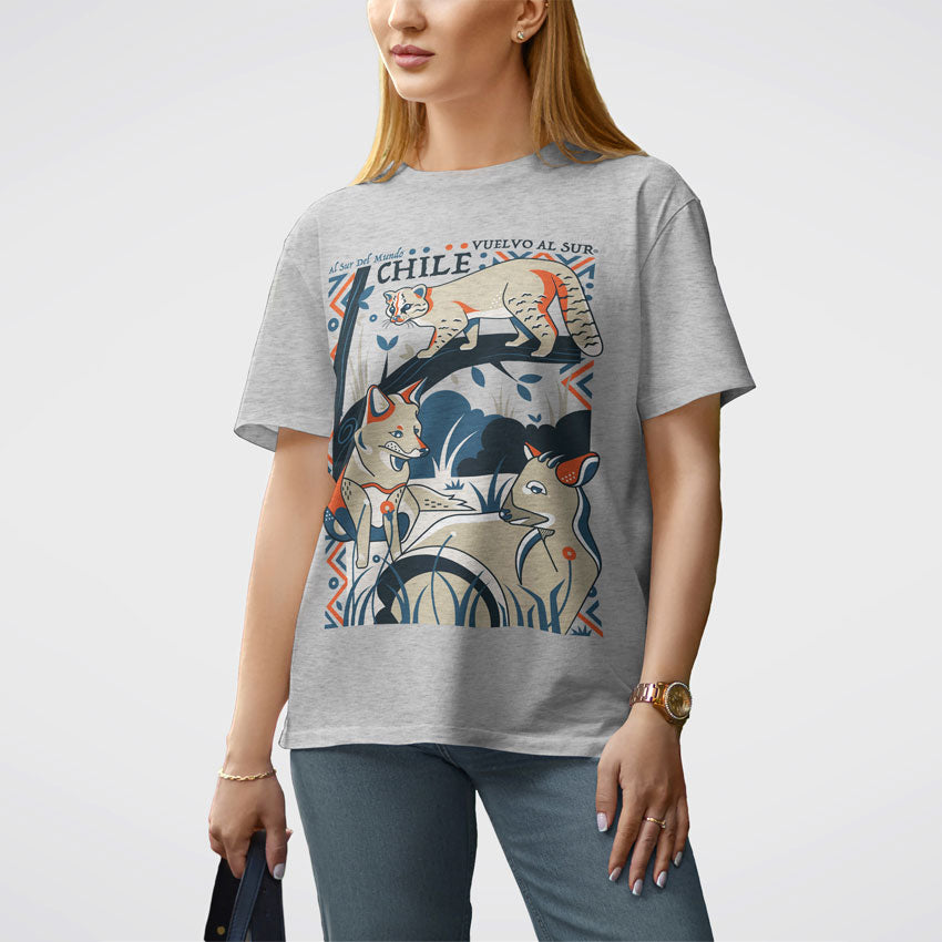 Polera Mujer Bosques de Chile Frente