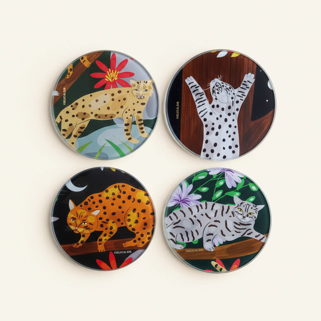 Small Feline Coaster Set