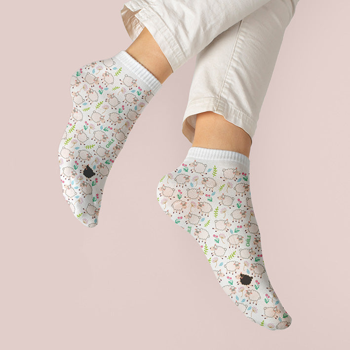 White Sheep Short Socks