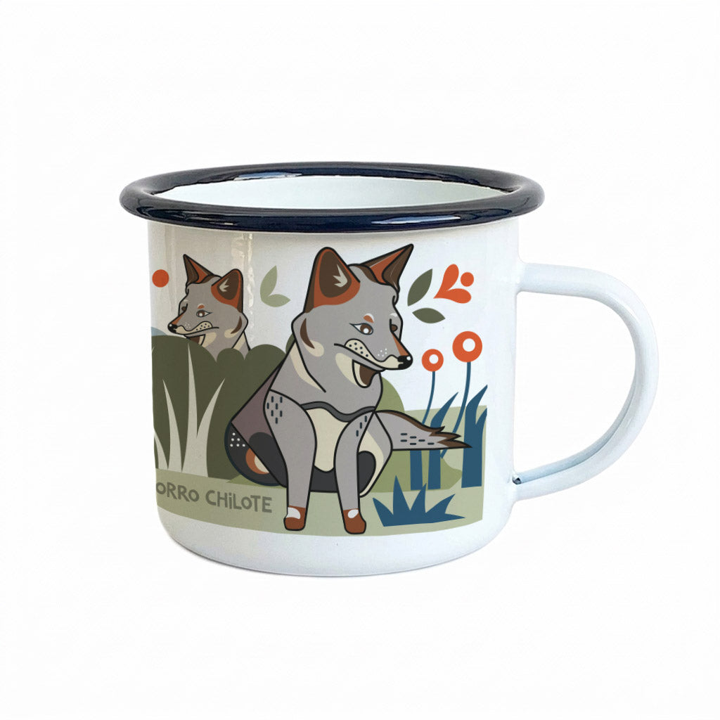 Tazón Enlozado Bosques de Chile Zorro Chilote