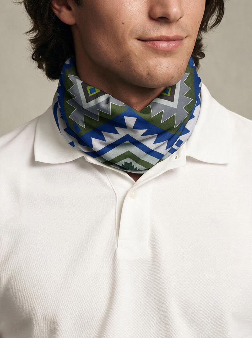 Bandana Textil Mapuche Azul