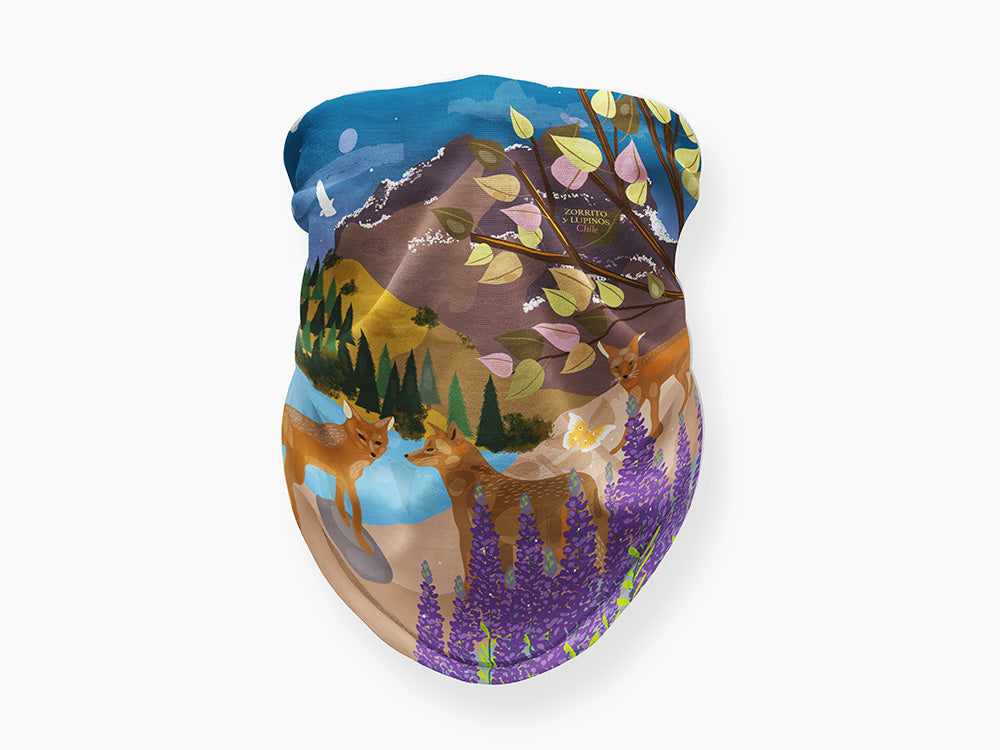 Little Foxes and Lupines Bandana