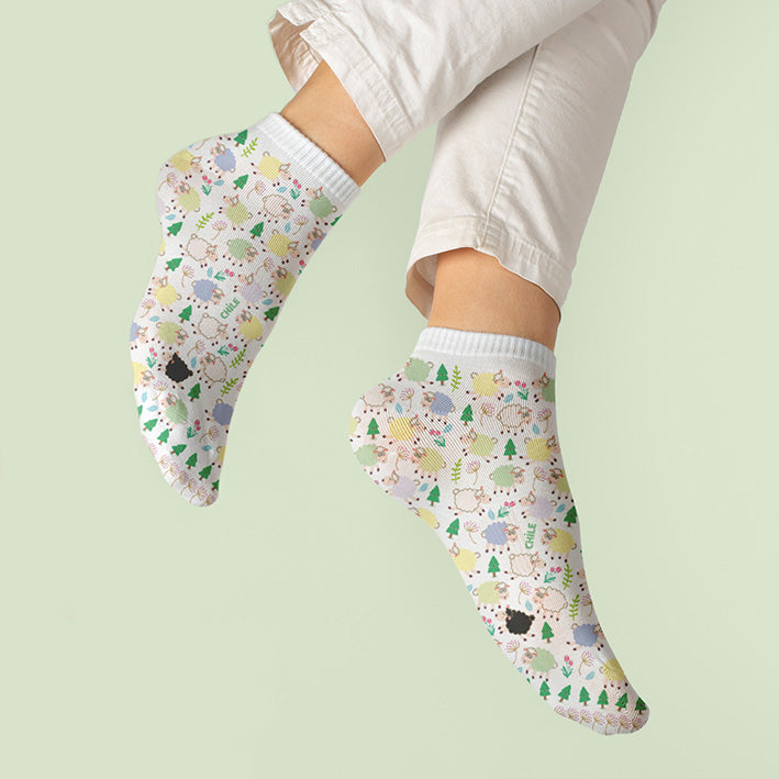 Short Socks Patagonian Sheep Colors 