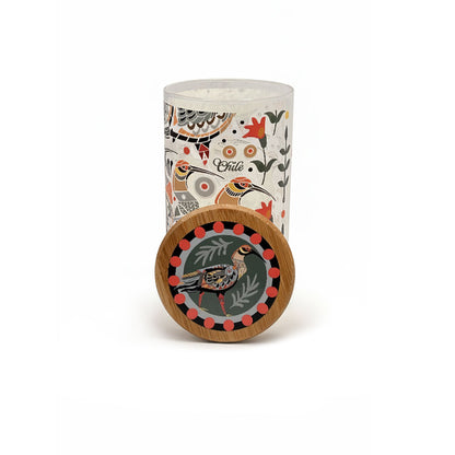 Frasco de Vidrio Decorativo Bandurrias