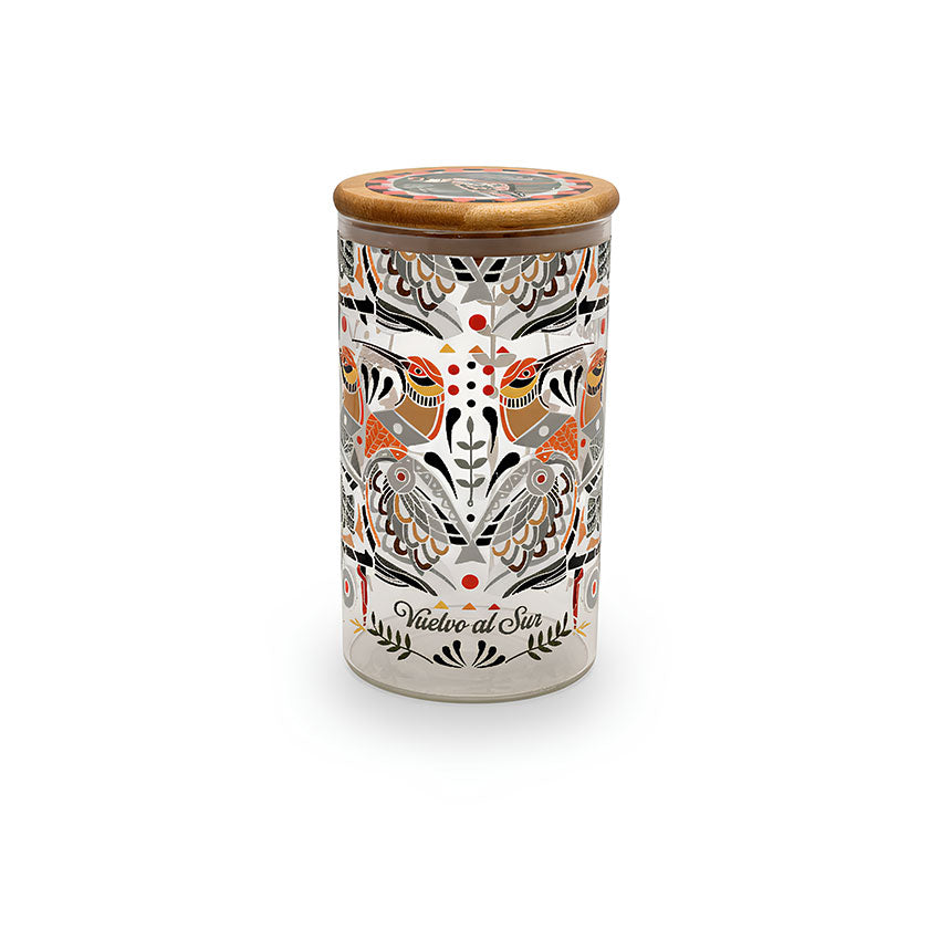 Frasco de Vidrio Decorativo Bandurrias
