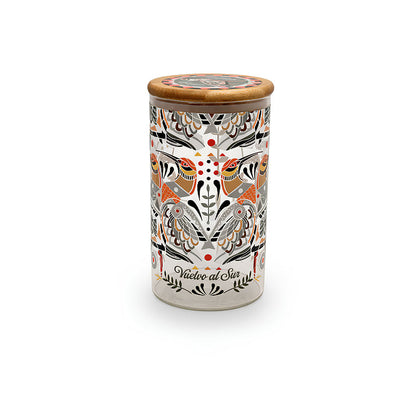 Frasco de Vidrio Decorativo Bandurrias