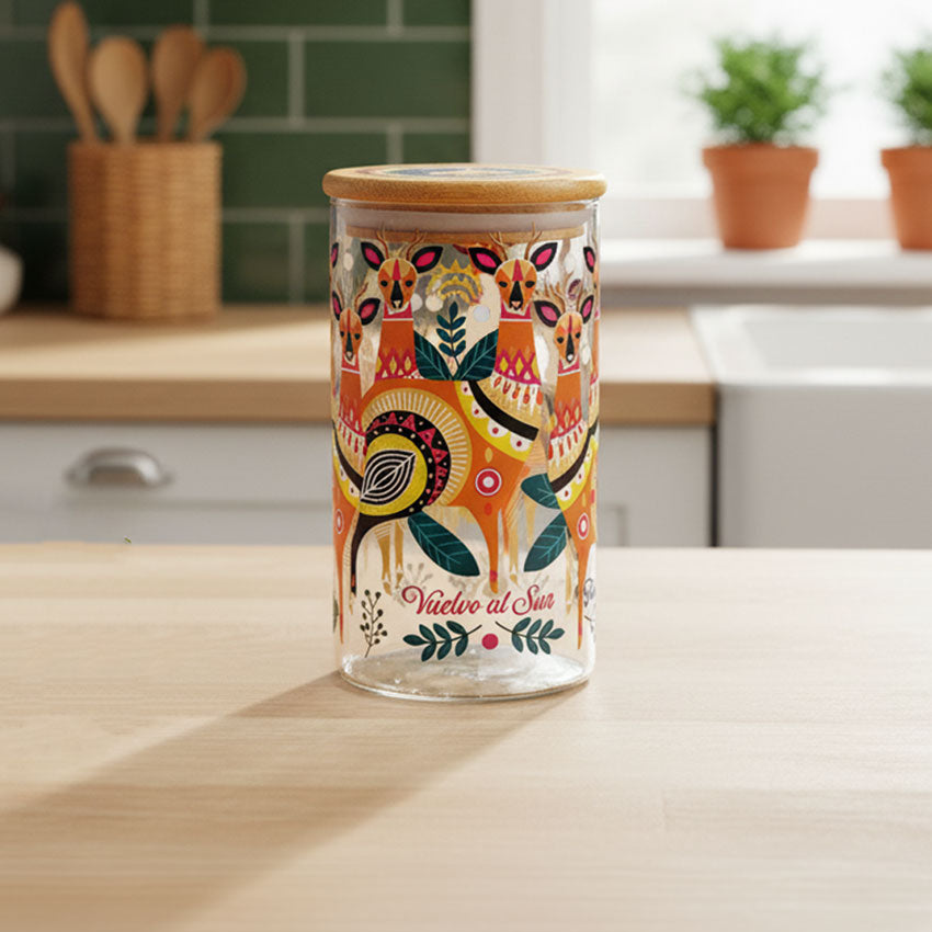 Frasco de Vidrio Decorativo Huemules