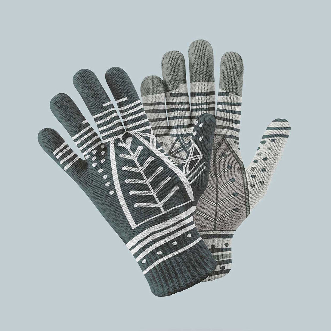 Guantes Diaguita Negro - Doble diseño