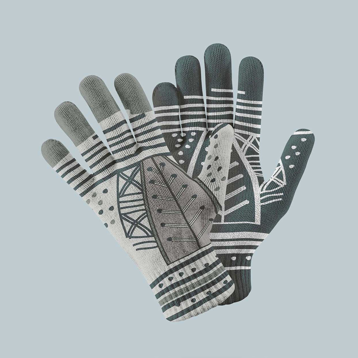 Guantes Diaguita Negro - Doble diseño