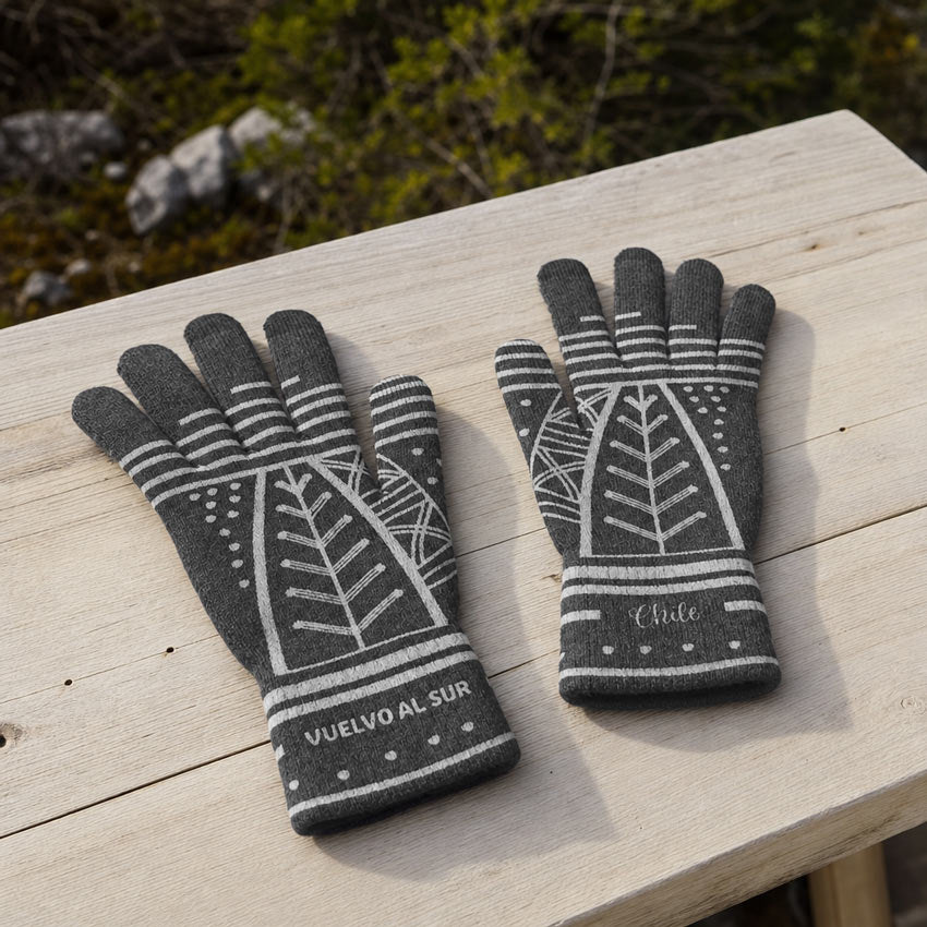 Guantes Diaguita Negro - Doble diseño