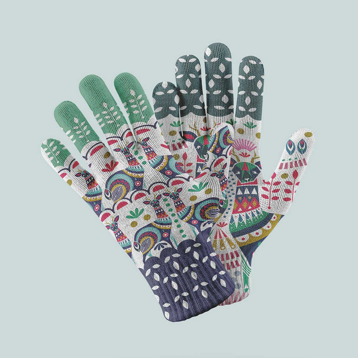 Huemul Blue Gloves - Double Design