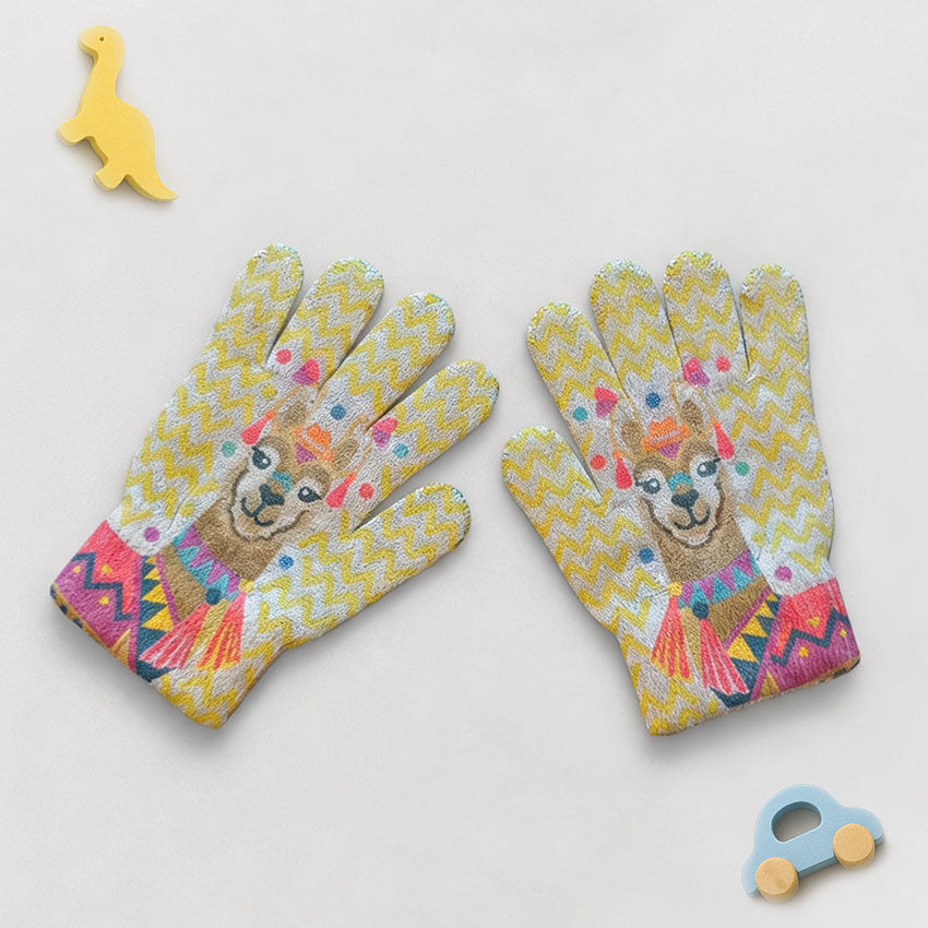 Guantes Print Infancia Llamita Andina