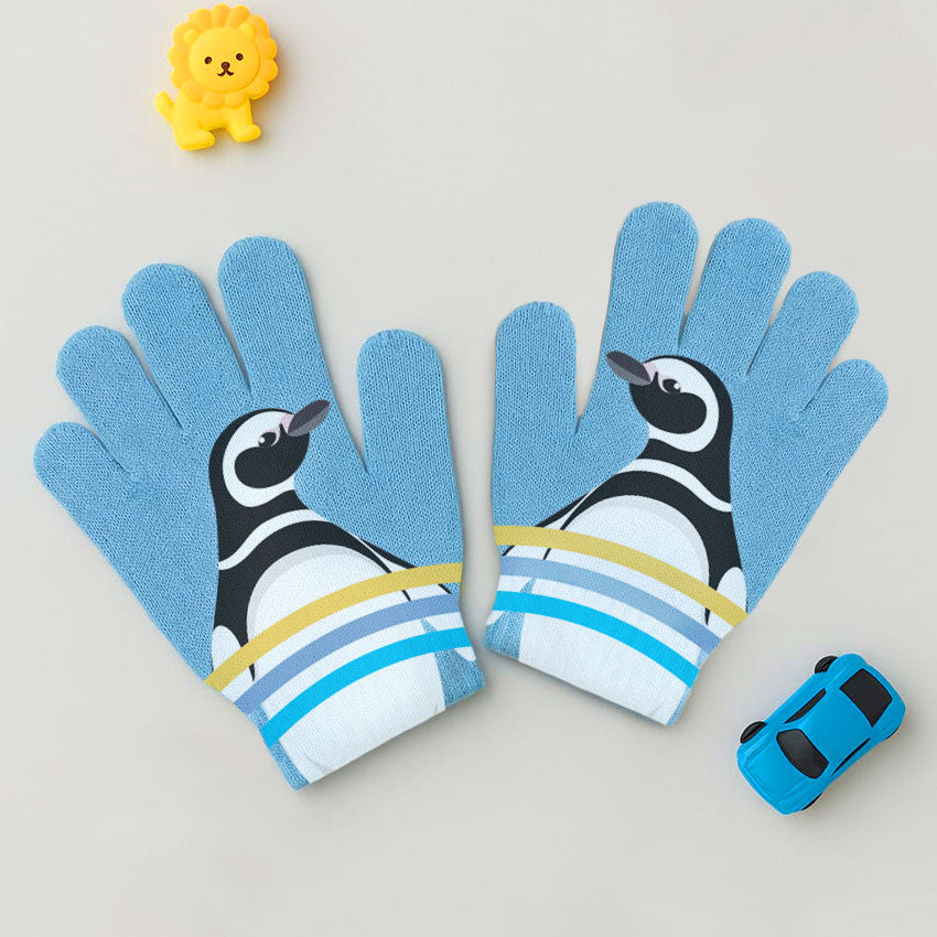 Patagonian Penguin Childhood Print Gloves