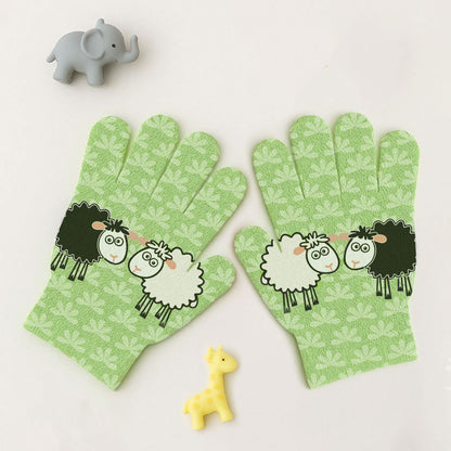 Guantes Print Infancia Ovejitas Verde