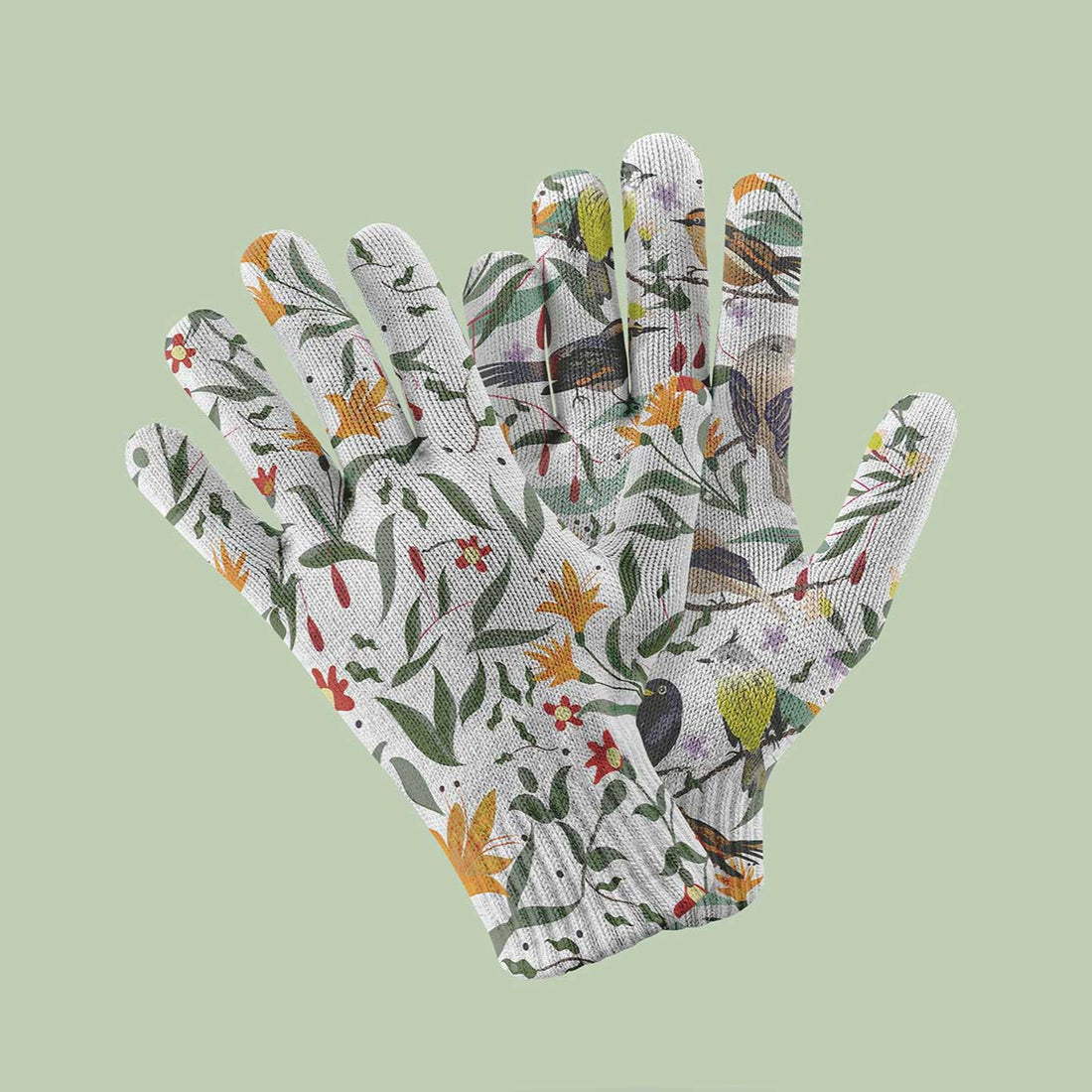 Guantes Pequeñas Aves de Chile - Doble Diseño