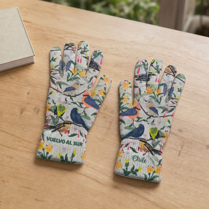 Guantes Pequeñas Aves de Chile - Doble Diseño