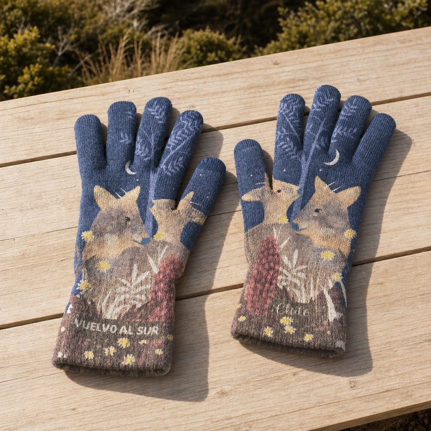 Guantes Pudúes en la Noche - Doble Diseño