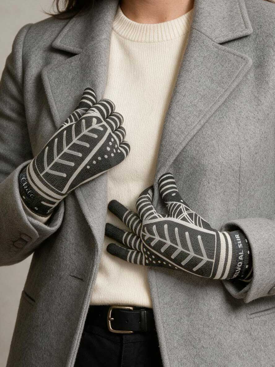 Guantes Diaguita Negro - Doble diseño