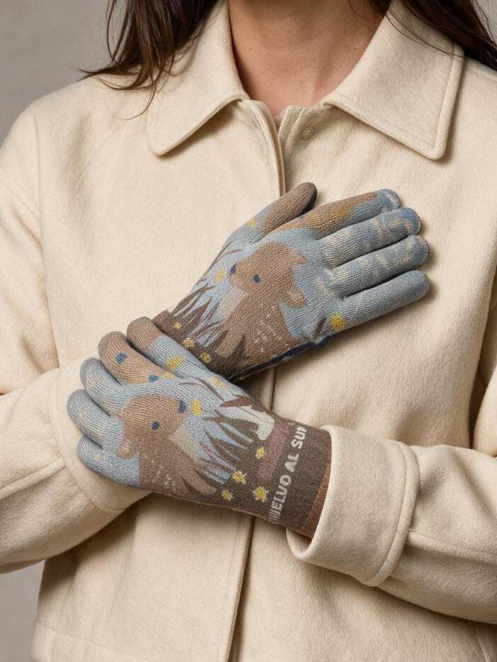 Guantes Pudúes en la Noche - Doble Diseño