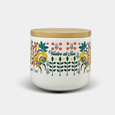 Huemul White Ceramic Jar S