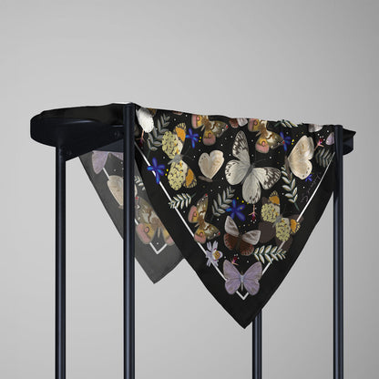 Pañuelo de Lana y Seda Mariposas de Chile · 90 cm