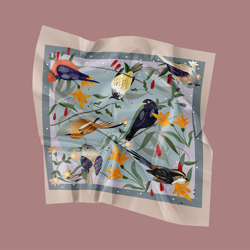 Small Birds at Dusk Scarf 60