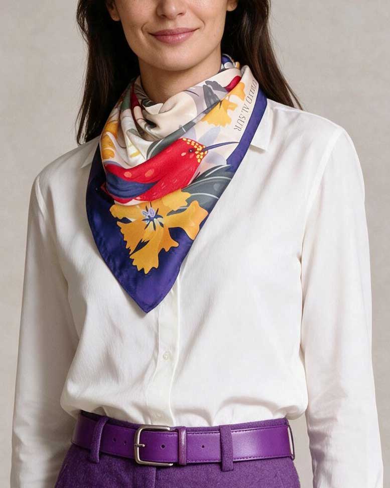 Chili Hummingbird Scarf 80