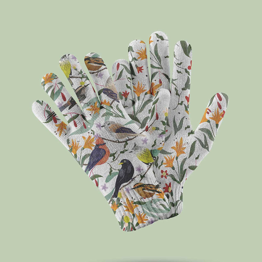 Guantes Pequeñas Aves de Chile - Doble Diseño