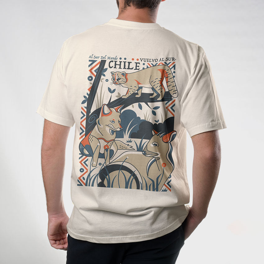 Polera Hombre Bosques de Chile Espalda