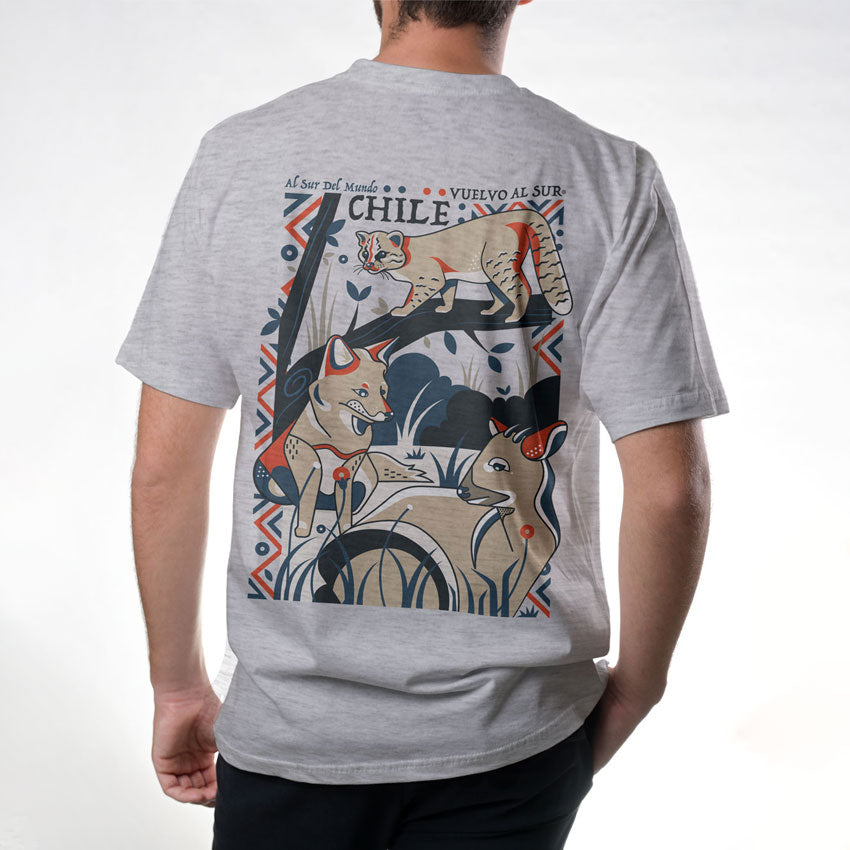 Polera Hombre Bosques de Chile Espalda