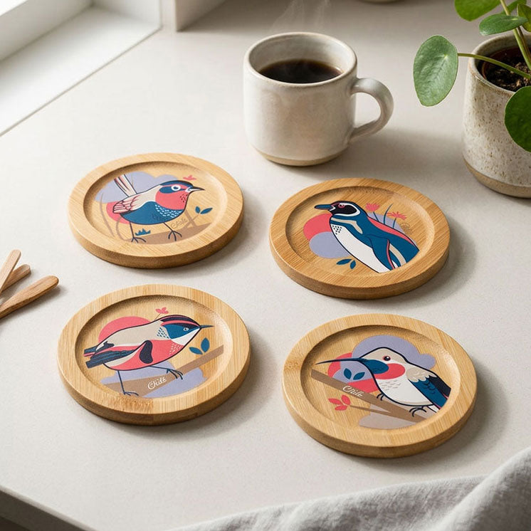 Posavasos Aves de Chile al Sur del Mundo x4 | Vuelvo al Sur
