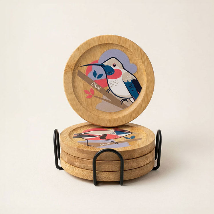 Posavasos Aves de Chile al Sur del Mundo x4 | Vuelvo al Sur