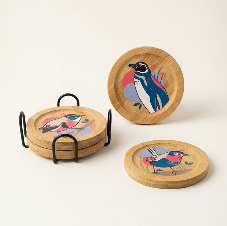 Posavasos Aves de Chile al Sur del Mundo x4 | Vuelvo al Sur