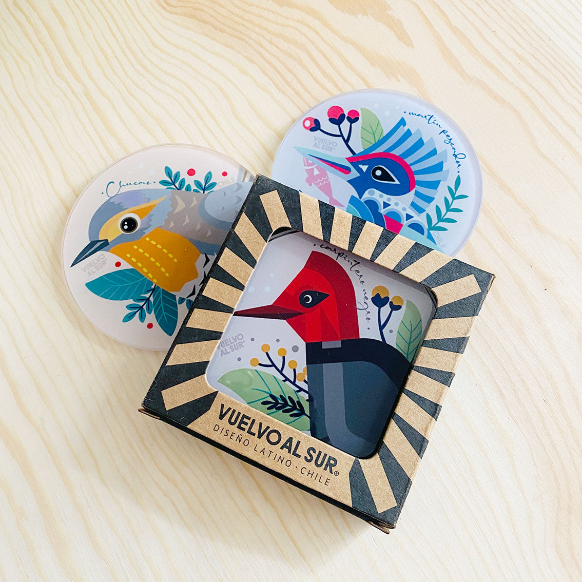 COLORFUL BIRDS COASTER SET