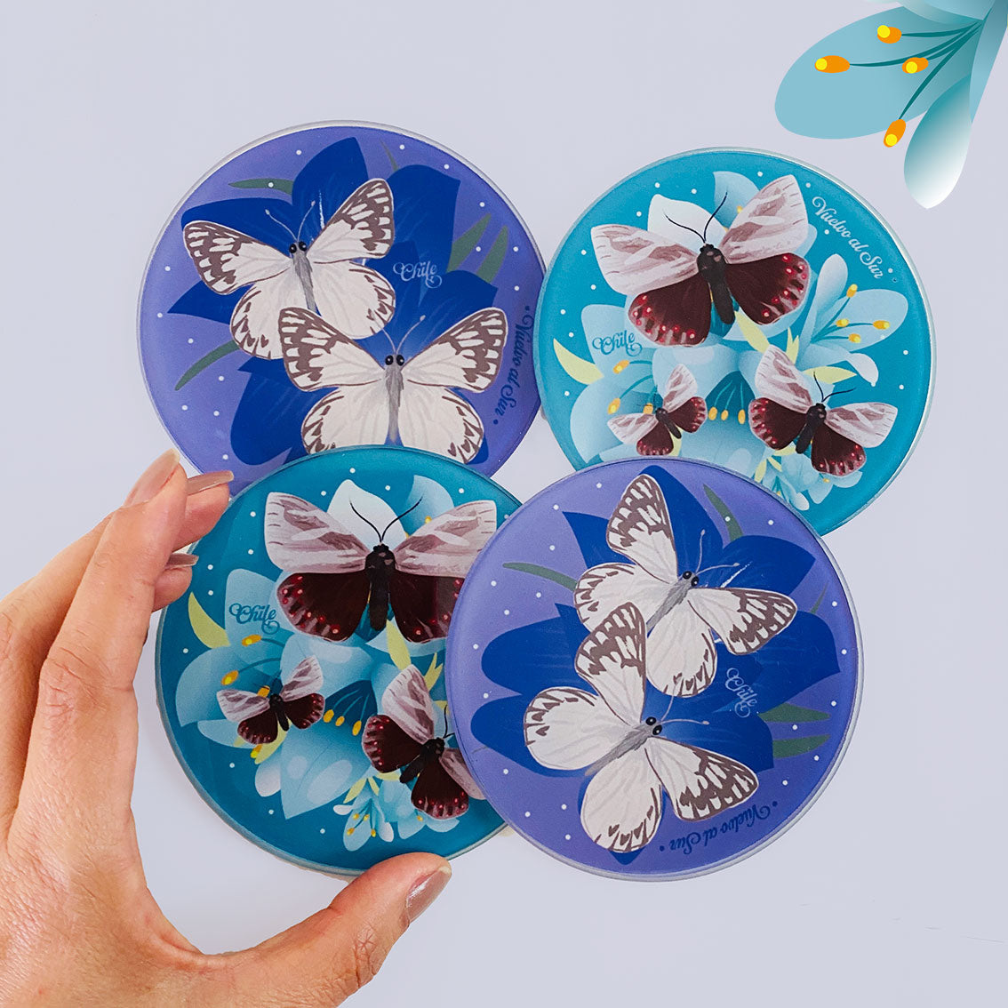 Cold Chilean Butterflies COASTER SET