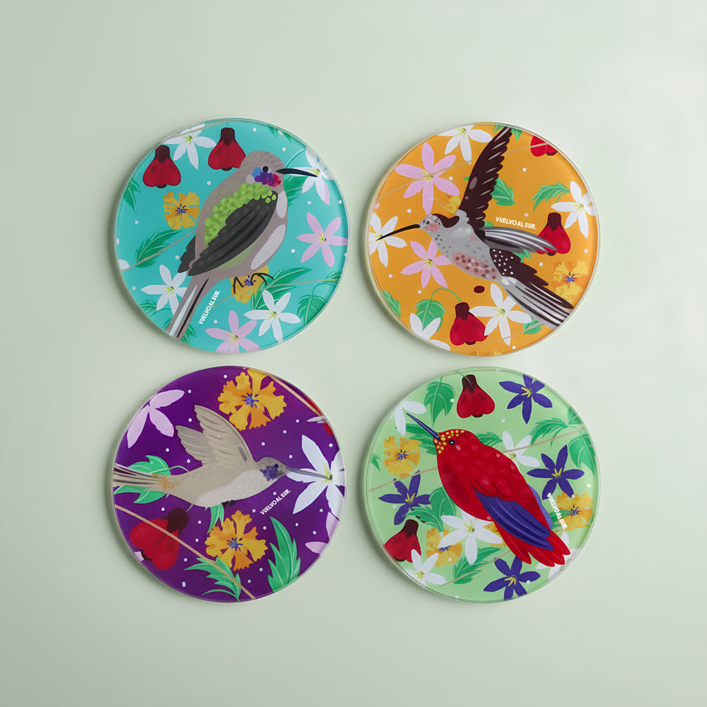 Hummingbird Coaster Set