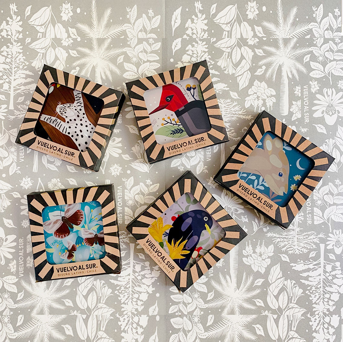 COASTER SET Small Birds of Chile