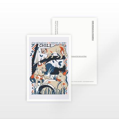 Postal_Gato_Guina_Zorro_Culpeo_Pudu