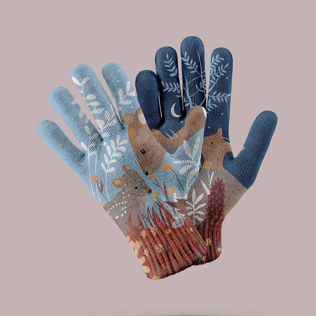 Guantes Pudúes en la Noche - Doble Diseño