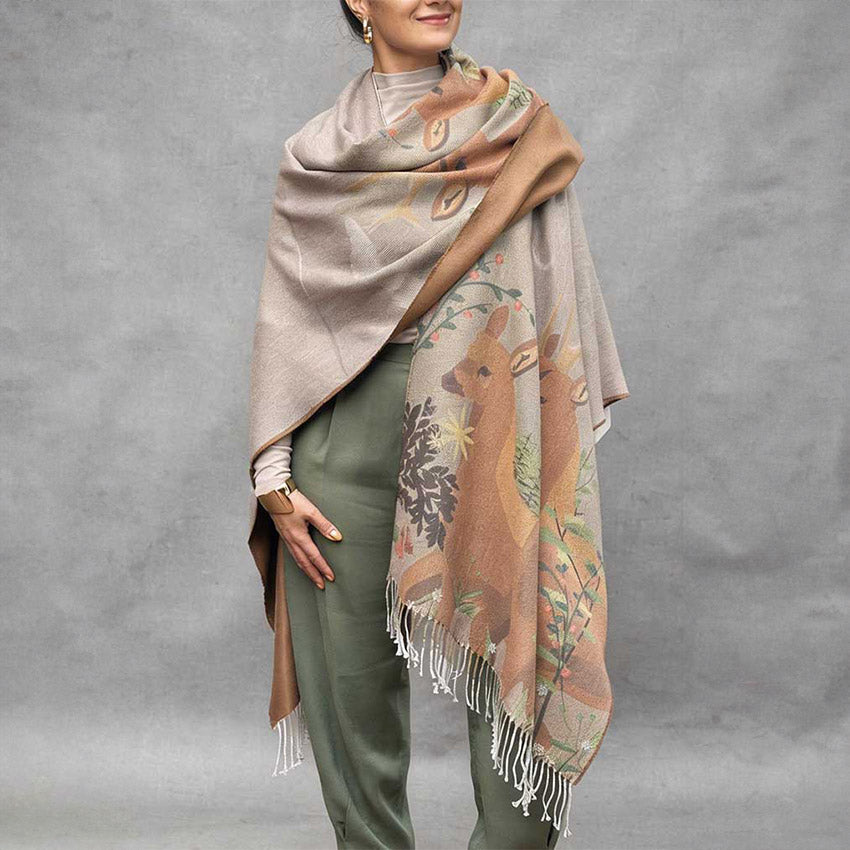 Ruana with Reversible Alpaca Portento de Huemules