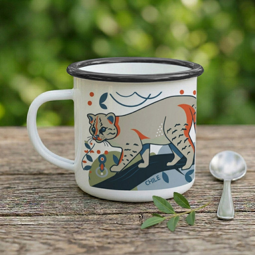 Tazón Enlozado Bosques de Chile Gato Guiña