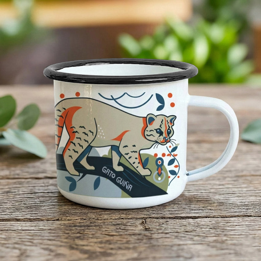 Tazón Enlozado Bosques de Chile Gato Guiña