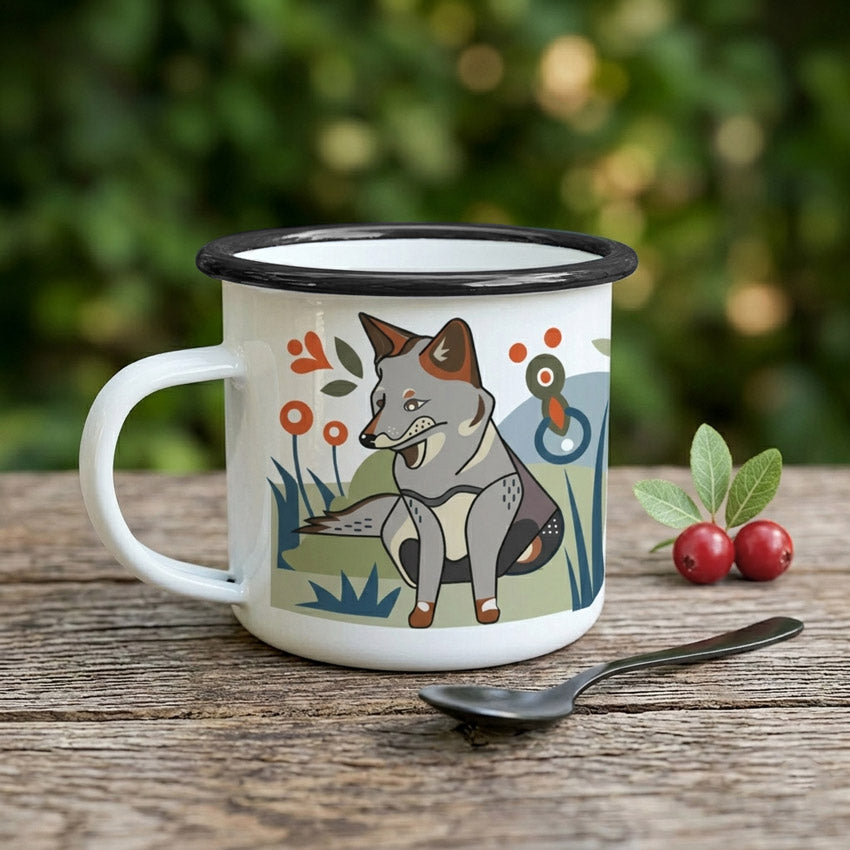 Tazón Enlozado Bosques de Chile Zorro Chilote